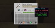 Curse of Vanishing enchantemnt applied to a diamond sword (Image via Minecraft)